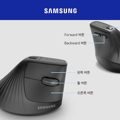 SAMSUNG Bluetooth Wireless Vertical Mouse SM-M1300QB Multi-Pairing Ergonomic - Picture 5 of 9