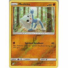 109/236 Meditite Reverse Holo: Pokemon Trading Card Game SM-11 Unified Minds