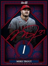 [DIGITAL CARD] TOPPS BUNT - 2021 MIKE TROUT - #1 RED SIGNATURE AWARD, LA ANGELS