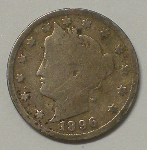 1896 5C LIBERTY OR V NICKEL COIN BETTER DATE