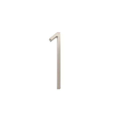 Hillman 844701 5in. #1 Distinctions Floating Mount House Number, Brushed Nickel