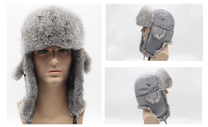 TREWQ Freddo Tempo Inverno Gear Russo Ushanka Trooper Hat Trapper Hunter Headwear Pilot Aviator Bomber cap brown-57-58cm