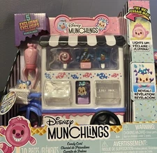 Just Play Disney Munchlings Candy Cart, 10 Piece  Figure Playset With Lights