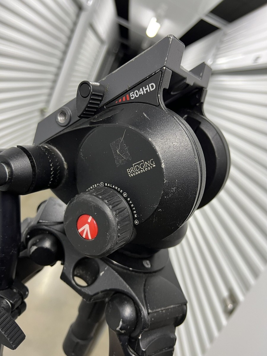 Manfrotto 504HD Pro Fluid Head On 536 MPRO Carbon Fiber 3-Stage