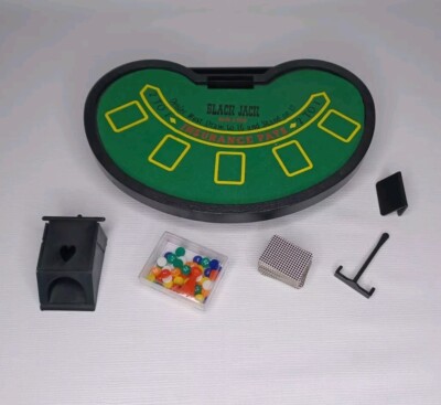 Mini Black Jack Table With Miniature Cards & Chips 
