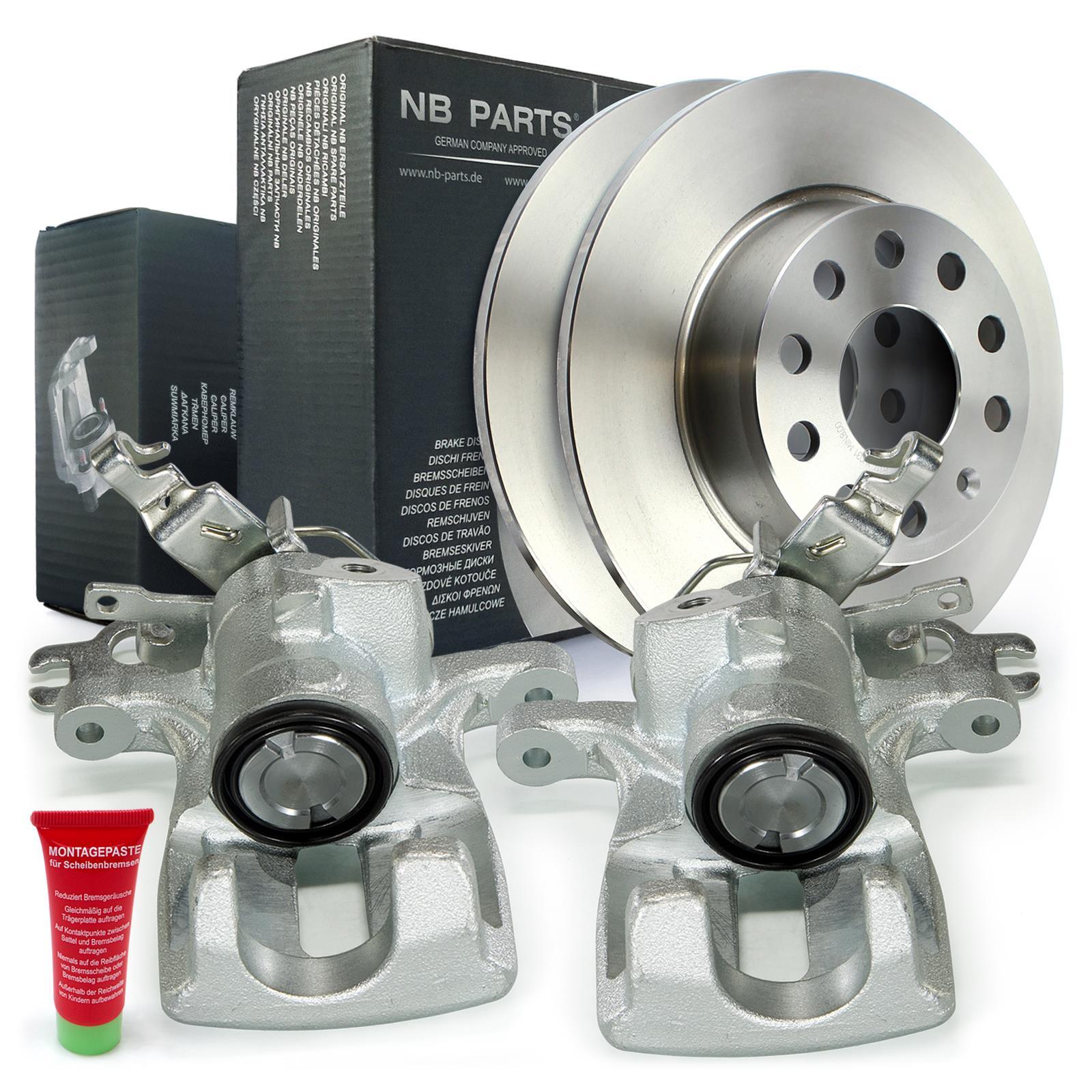 Rear Brake Calipers + Brake Discs for VW Caddy Alltrack SAA IV SAB SAJ SAA SAH