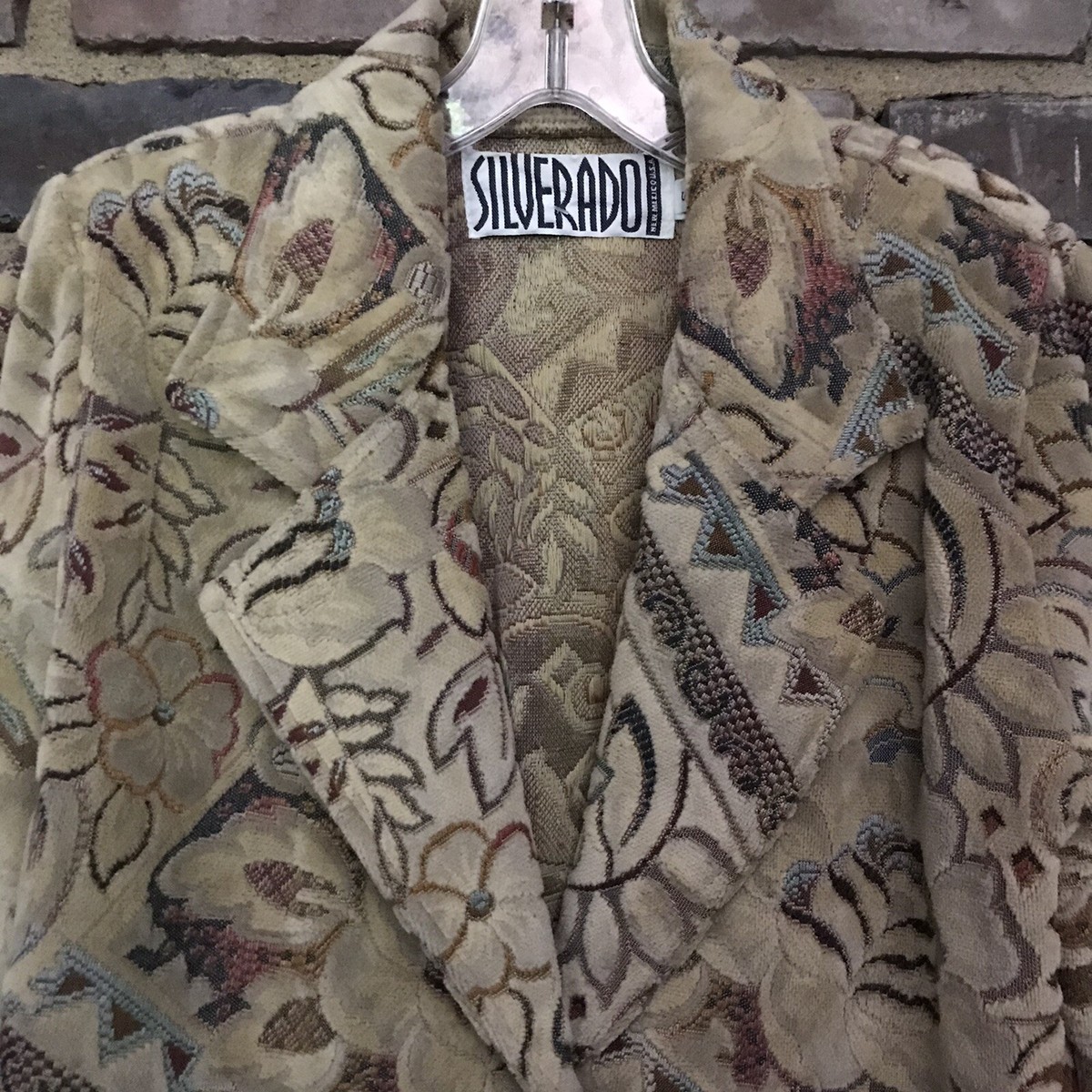 Vintage SILVERADO | Jacket Western Velvet Tapestry Floral Art to
