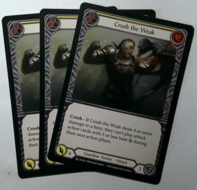 Flesh And Blood (FAB) - Crush The Weak x3 *Yellow* | eBay