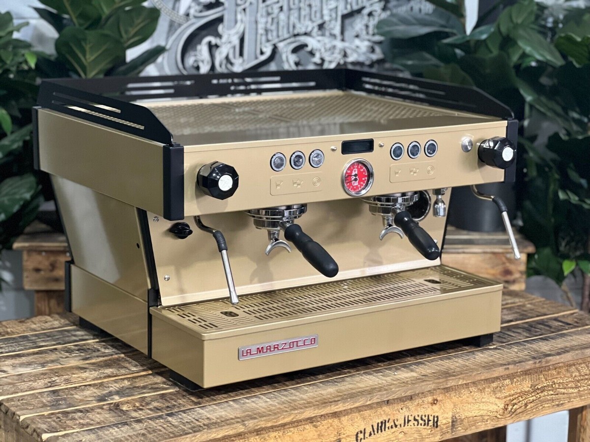 LA MARZOCCO LINEA PB GROUP ESPRESSO COFFEE MACHINE GOLD BLACK  COMMERCIAL BAR