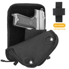 Tactical Concealed Carry Gun Pouch Pistol Holster Waist Pocket with Belt Loops