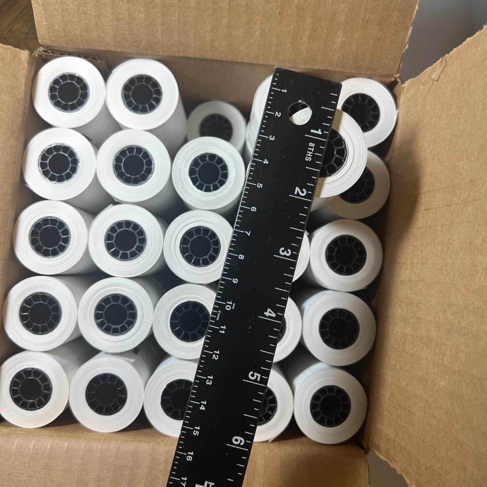 как выглядит 21/4 X50 / 2.1 Thermal /Cash Register/Adding Machine Paper Rolls -50 rolls фото