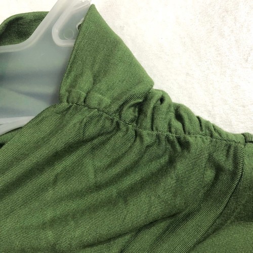 Gr. M Medium neu mit Etikett August Seide Optionen kurzärmeliges grünes Bluse Top Shirt - Bild 3 von 10