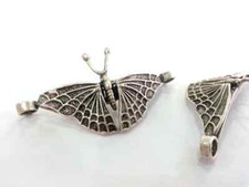 Butterfly Bracelet Connector Antique Silver Plated Brass jewelry Accessories
