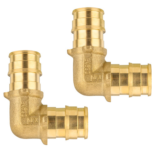 EFIELD 2 To 100 Packs Pex A 1/2" x1/2" Elbow Expansion Brass Fittings Lead Free