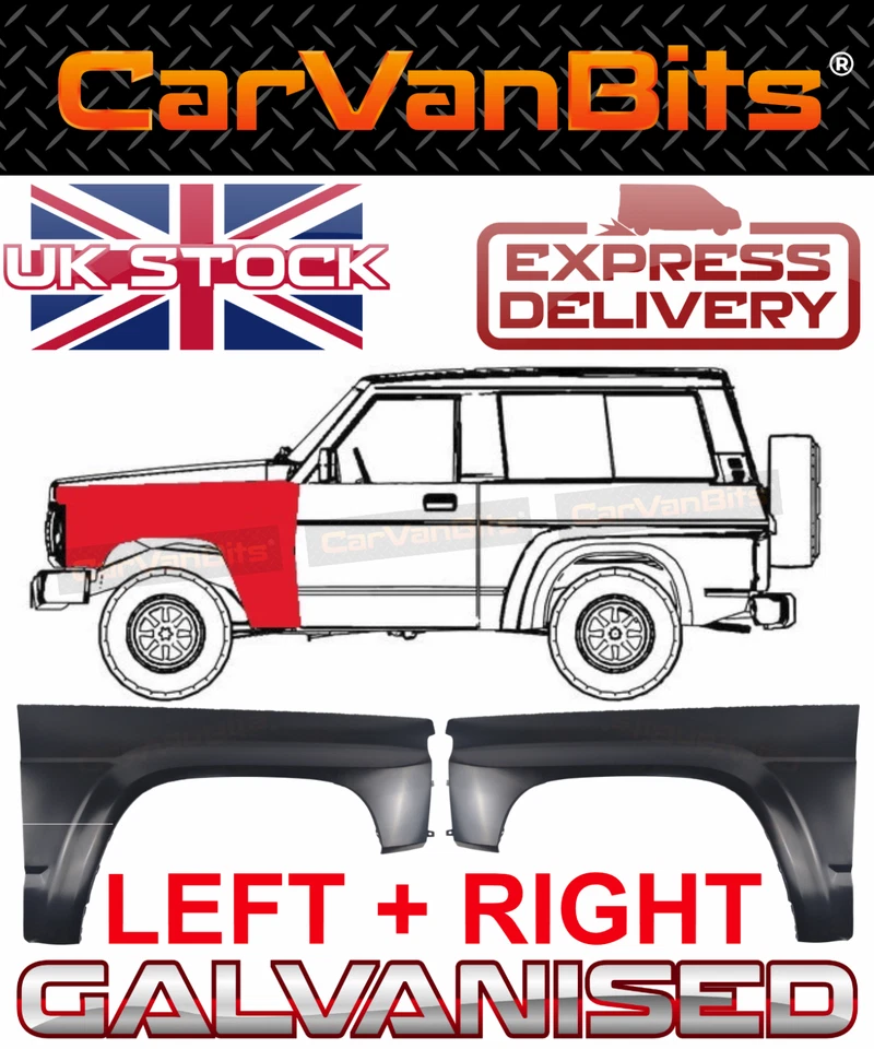 FOR NISSAN PATROL Y60 GY60 90-97 FRONT WHEEL ARCH FENDER WING REPAIR PANEL PAIR