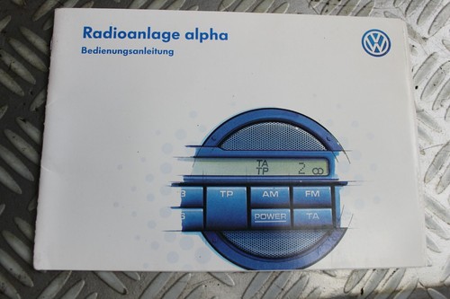 Bedienungsanleitung Radio Alpha 9655568AB00 VW Polo Classic 60 6 N/6 KV