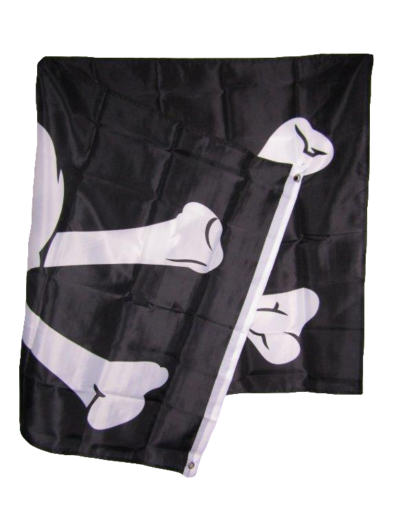 90cm Jolly Roger Teschio E Ossa Incrociate Bandiera Pirata Festa Muro - Foto 3