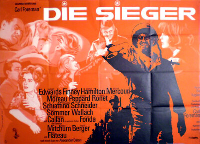 Robert Mitchum in DIE SIEGER rares EA-Plakat A 0 von 1963 Romy Schneider