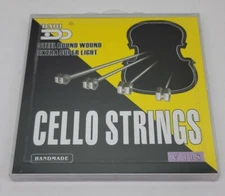 Dadi Cello Instrument Strings Set V118 Steel Round Wound Extra Super Light NEW 