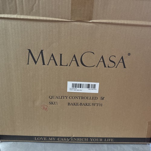 MALACASA 4,4 QT Backform, 9x13 große Auflaufform für QT, weiß - Bild 4 von 4