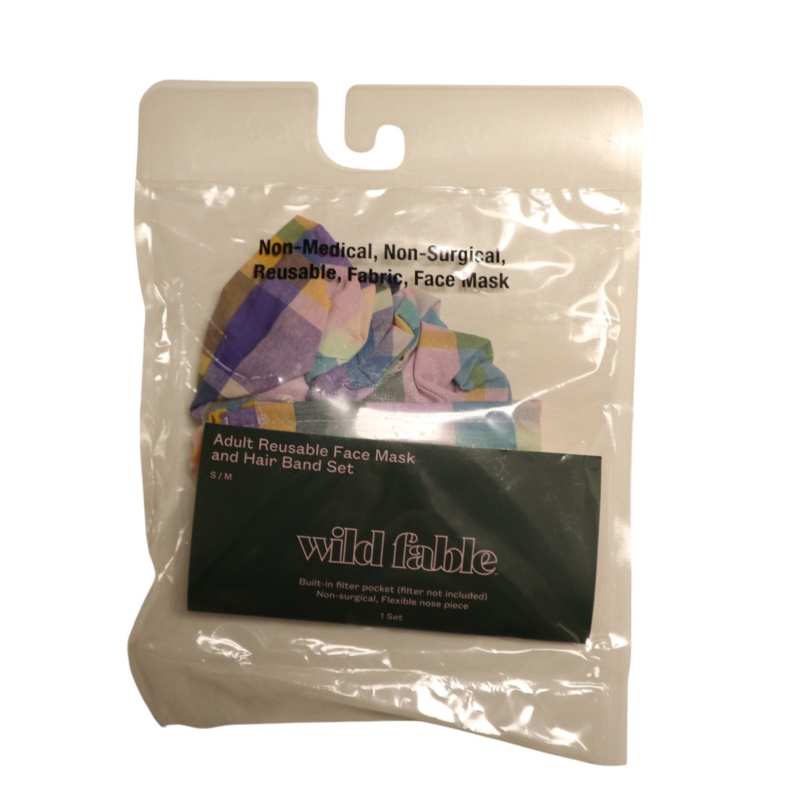Wild Fable Reusable Face Mask and Hair Band Set S/M Non-Medical