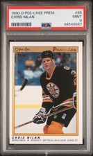 1990 O-PEE-CHEE PREMIER 85 CHRIS NILAN PSA 9