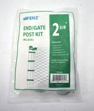 AllFenz End Gate Post Kit Black 2-3/8" Post End EPS238BL Hardware Pack Kit