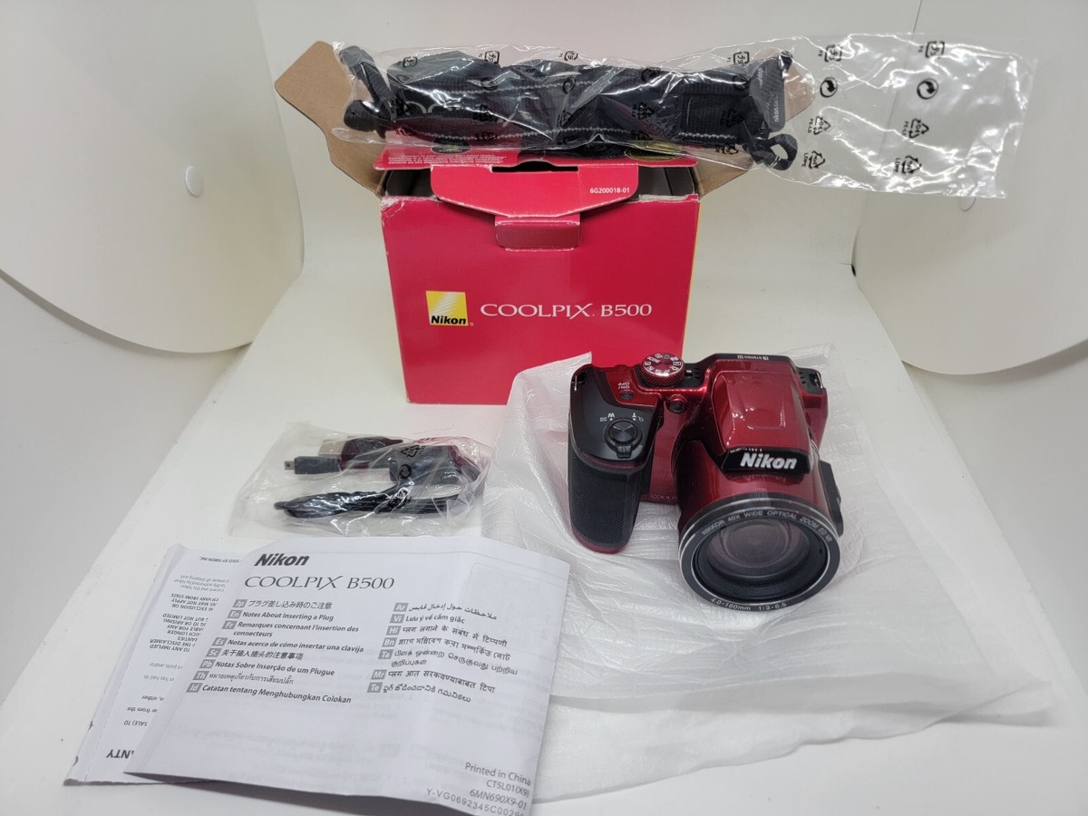 Nikon COOLPIX B500 16.0MP Digital Camera Red 18208265084 | eBay