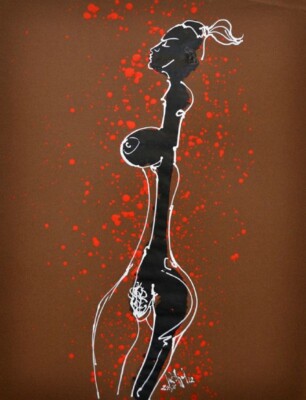 Luis Miguel Valdes Cuban Artist Original Hand Signed ink 2012 n1