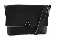 Vince Black Leather Crossbody Bag