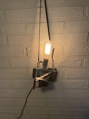 vintage lamp folder kodak tourist with edison bulb handmade