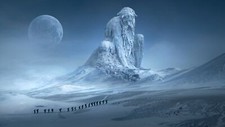Landscape art fantasy moon ice Custom Gaming Mat Desk