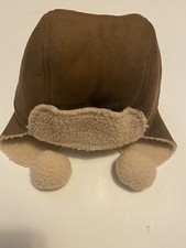 Kids mud pie flap hat color brown size one size fits Most Nice