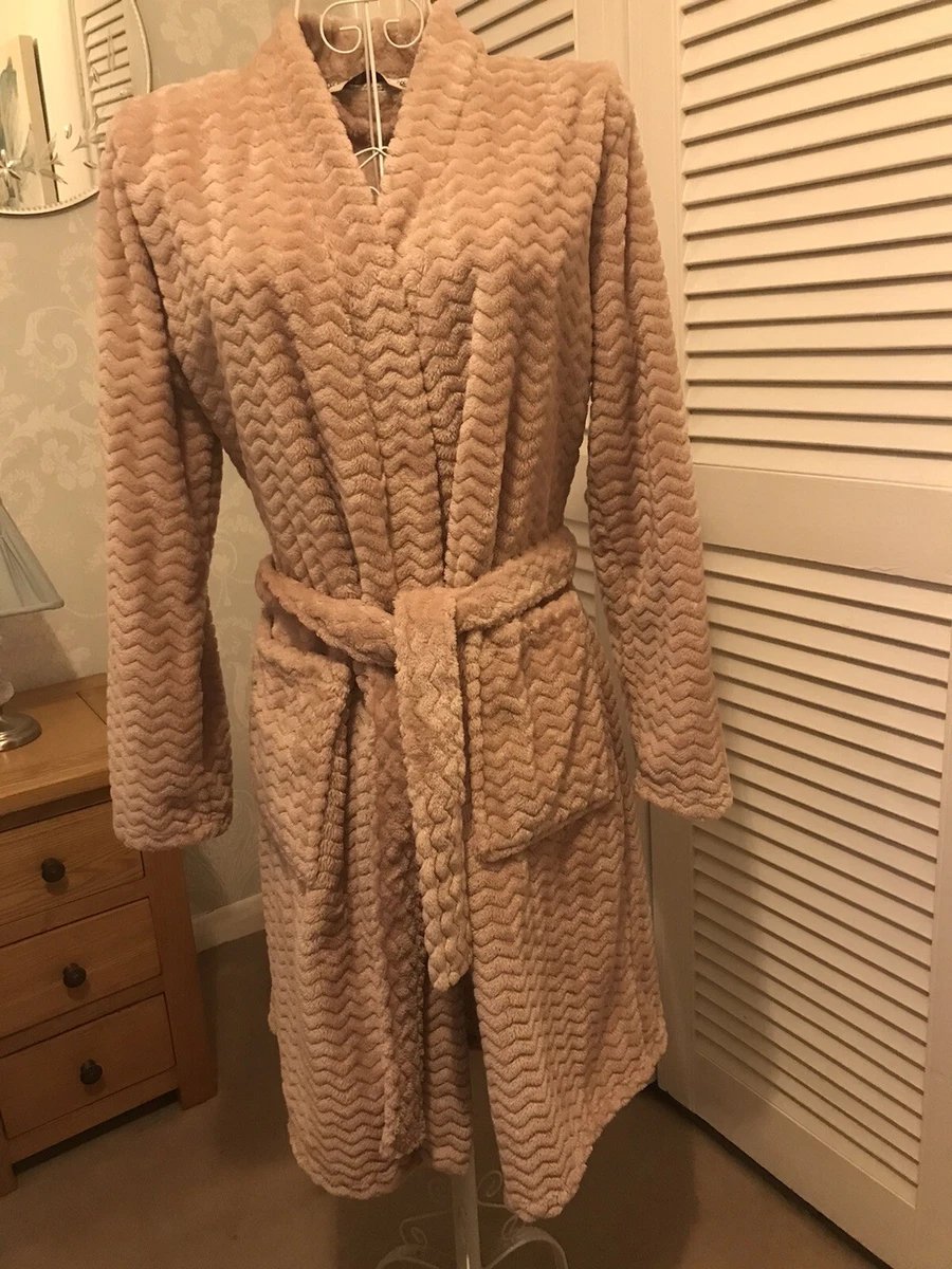 LADIES TU Sainsburys dusky pink dressing gown size small