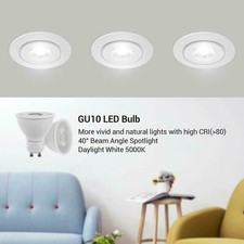 DEWENWILS 10-Pack GU10 LED Bulbs Dimmable Spotlight Light Bulbs 500LM UL Listed