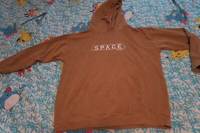 Space Village Travis Scott Hoodie Size Medium Sand Brown Embroidered Astroworld