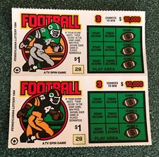 Steeler and Eagles  NFL Football  SV 1994  Instant  Lottery Ticket Set