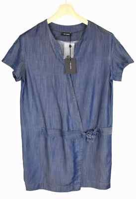 Cop Copine Road Kleid Damen (Eu) 40 Wrap Mini Denim-Look Bequeme Passform