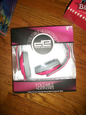 Digital Essentials Pink Foldable Headphones