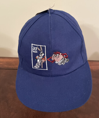 VTG Looney Tunes Baseball Cap USPS .32 Stamp Collection 90's