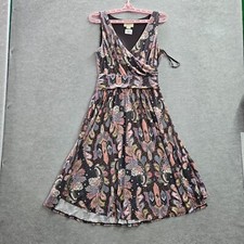 Maeve By Anthropologie Womens Dress XS Leslie Multicolor Paisley Sleeveless Wrap