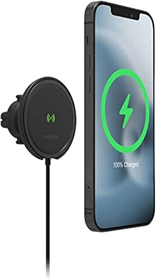 Mophie Snap carga inalámbrica montaje de ventilación para automóvil - negro Foto 3 de 3