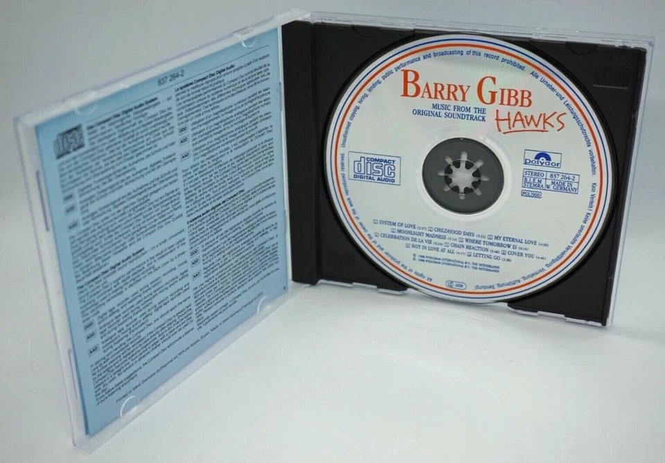 Barry Gibb : HAWKS  (Original Movie Soundtrack) OST CD Album - Bee Gees - rare - Image 3 of 3