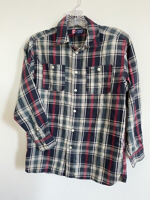 Champs Boys Red Long Sleeve Button-Down Shirt 8 | eBay