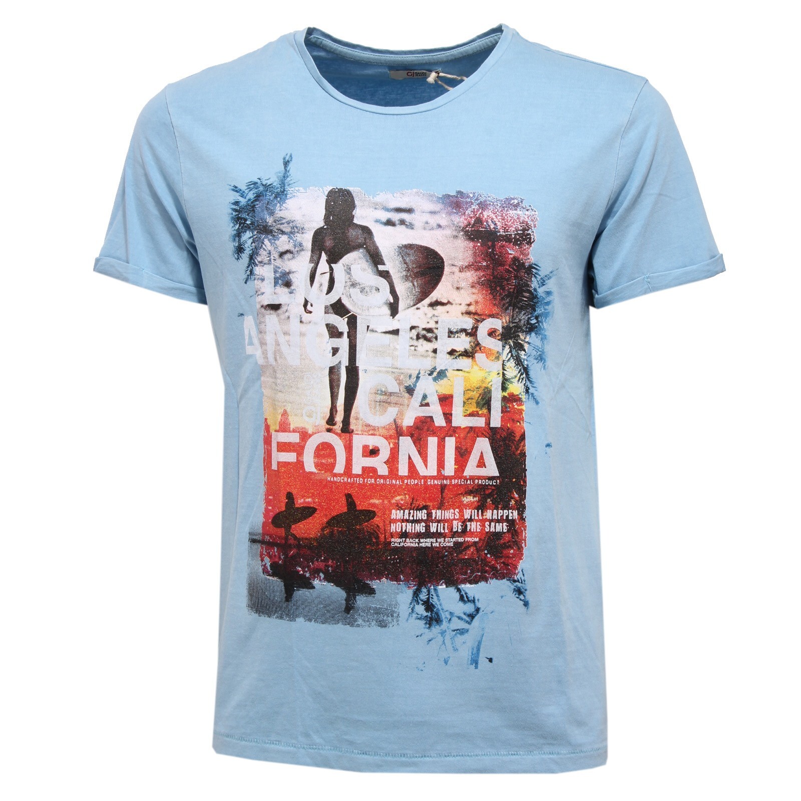 9412K мужская хлопковая разноцветная футболка maglia uomo GAUDI JEANS из хлопка 8590₽