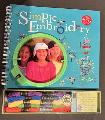 NEW Vintage Klutz Simple Embroidery Sewing Craft Book Scholastic 2003 Sewing