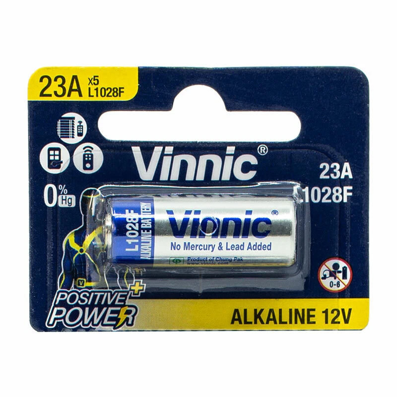 VINNIC L1028F 23A 12V ALKALINE HIGH VOLTAGE BATTERY