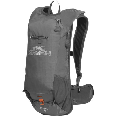 TAC MAVEN Pluto Hydration Backpack 9L Rucksack Running Walking Cinder Grey