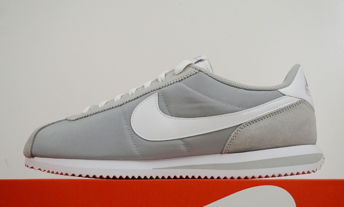 Nike Cortez TXT Textile Classic Flat Silver White Lifestyle Causal