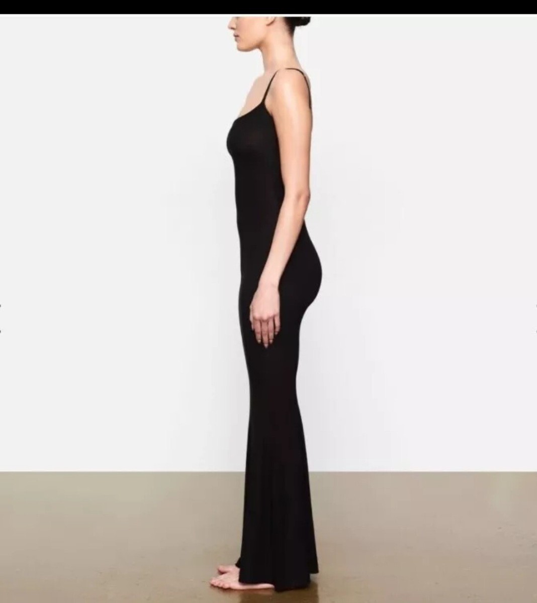 Skims Fits Everybody Sleeveless Maxi Dress - Onyx